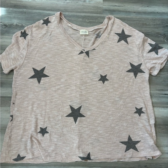 143 Story by Line Up NWOT size medium, peach with gray stars, oversized - Picture 5 of 5